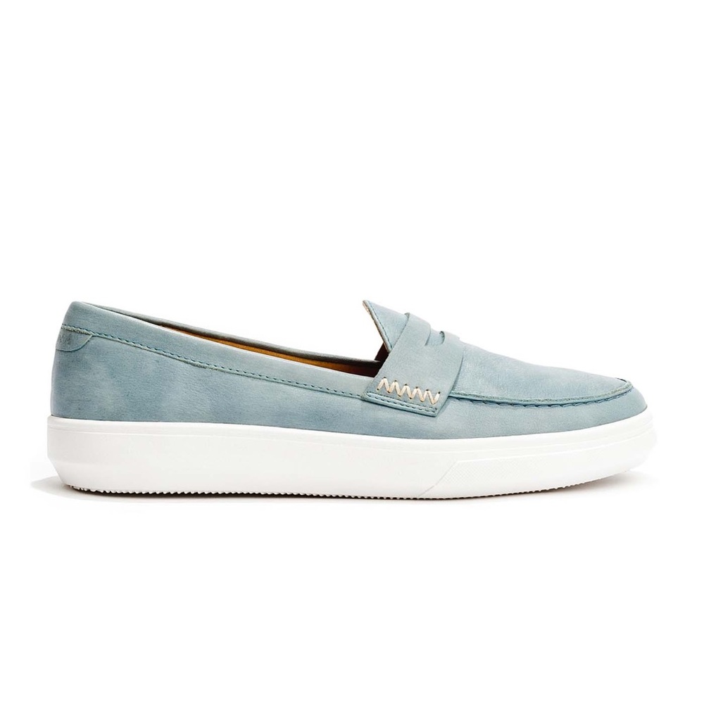 Portland Leather Broadwalk Penny Loafer Glacier Blue